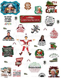 the christmas vacation stickers are all over the place for everyone to see them on