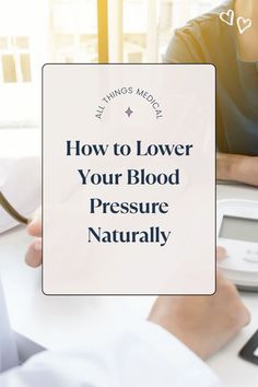 Learn how to lower your blood pressure naturally.   About 45% of adults have hypertension, so in this video we'll discuss ways on how to lower your blood pre... Lower Your Blood Pressure, Normal Blood Pressure, Simple Health, Emergency Medicine, Lower Blood Pressure, Blood Pressure, Medicine, Medical