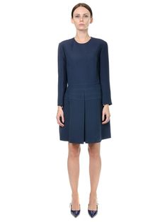 Best price on the market at italist.com Dior  Blue  DRESSES. Dior Pleated Skirt, Pleated Skirt Dress, Skirt Dress