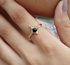 Black onyx ring, natural stone, gold ring, dainty ring, 14k gold filled, tiny ring, birthstone ring, black onyx jewelry, women ring - - -Custom Orders - - - Gemstone -black onyx Shape - Round Metal -925 Sterling Silver plating options- 925silver, Gold, Rose gold - - -Custom Orders - - - products are handmade and made by me, you can ask us for any kind of customization. You can choose from Rose Gold, Yellow Gold, or White Gold. Also 10k, 14k, and 18k gold are available for most of the items. Gems Stone Gold Ring, Black Onyx Jewelry, Tiny Rings, Zierlicher Ring, Ring Birthstone, Onyx Jewelry, Black Onyx Ring, Ring Black, Women Ring