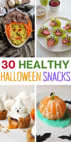 30 Halloween Healthy Snacks Finger Food Dinner Ideas, Halloween Healthy Snacks, Finger Food Dinner, Healthy Halloween Recipes, Food Dinner Ideas, Healthy Halloween Food, Halloween Menu, Healthy Halloween