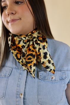 Our beautiful new line of wild rags are so fun and great for the upcoming seasons! Tie this in your hair, around your neck, or around your purse and you're set! Size: Regular Wild rag measures 34.5 x 34.5 inches. SKU: #Charmeuse-Cheetah (1104-2016) Trendy Bandana For Summer Gift, Trendy Summer Bandana As Gift, Trendy Summer Bandana Gift, Trendy Fall Bandana, Trendy Patterned Summer Scarves, Casual One Size Bandana For Gift, Trendy Spring Bandana Gift, Brown Summer Scarves One Size, Brown One Size Summer Scarves