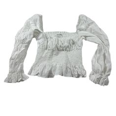 This Reformation Blouse Is A Stunning White, Size Medium Piece Made From Linen, Featuring A Long-Sleeve, Off-The-Shoulder Design With Elegant Ruched Detailing. It's New Without Tags (Nwot) And Exudes A Blend Of Sophistication And Contemporary Style. Perfect For A Chic Summer Evening Out Or A Special Daytime Event, This Top Offers Both Comfort And Fashion-Forward Appeal. Despite Being New And Unworn, This Blouse Is In Immaculate Condition, With No Signs Of Wear Such As Rips, Tears, Or Stains. Key Ruched Top, Summer Chic, Summer Evening, White Tops, Contemporary Style, Off The Shoulder, Fashion Forward, Womens Tops, Size Medium