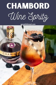 This Chambord Spritz is a wine cocktail made with Chambord black raspberry liqueur that is topped off with dry sparkling wine (prosecco or champagne), seltzer water, and fresh wild berries. The drink is inspired by the Italian Spritz. It’s the perfect champagne cocktail and best Chambord cocktail for everything including celebrations like New Year’s or Valentine’s Day. It also makes for a great drink to sip on in the spring and summer months! Italian Spritz