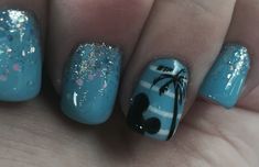 Disney Cruise Nails Disney Cruise Nails, Hawaii Nails, Nails Vacation, Disney Inspired Nails, Cruise Nails, Nails Beach, Pedicure Ideas, Hallowen Ideas