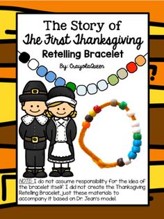 the story of the first thanksgiving retelling bracelet for kids to read and practice