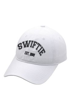 Get ready to show your love for your favorite artist with the Swiftie Baseball Cap! This cap comes in 4 vibrant colors and features an embroidered "swiftie" design. Perfect for completing any casual outfit while proudly displaying your love for Taylor Swift. Beatriz Ball, Cocktail Book, Wedding Wall Decorations, Keepsake Books, Favorite Artist, Baby & Toddler Clothing, Bride Bridal, Sweater Blouse, Glasses Accessories