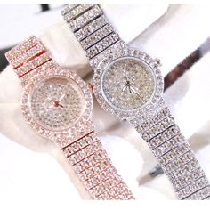 Full Inlaid Diamond Women Watche Quartz For Women Wristwatch Party Watches With Bracelet Strap And Round Dial, Analog Party Watches, Party Watches With Bracelet Strap, Watches Diamond, Silver Watches Women, Silver Pocket Watch, Watches Women, Pocket Watch Chain, Watches Unique