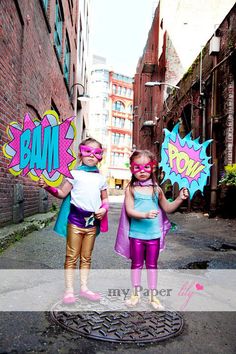 Party Booth, Supergirl Party, Zap Pow, Pictures Downtown, Wonder Woman Party, Super Hero Theme, Barbie Costume