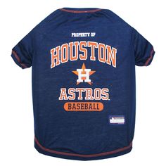 the houston astros dog t - shirt has an orange star on it