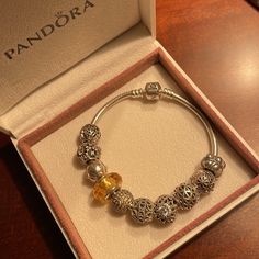 Sterling Silver Bracelet And Charms, All Genuine Pandora, Comes With Box Bracelets Charms, Pandora Bracelet Charms, Pandora Bracelets, Pandora Bracelet, Sterling Silver Bracelet, Pandora Jewelry, Bracelets And Charms, Womens Jewelry Bracelets, Sterling Silver Bracelets