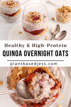 healthy and high protein quinoa overnight oats