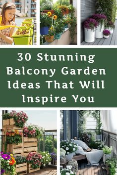 30 Stunning Balcony Garden Ideas That Will Inspire You Balcony Garden Ideas, Railing Planters, Sun Loving Plants, Garden Stand, Citrus Trees, Cactus Garden, Garden Layout, Different Flowers