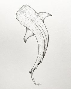 a black and white drawing of a banana with dots on it's peels