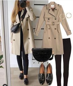 Trench Coat Outfit Fall, Outfit Rain, Fall Coat Outfit, Comfy Jeans Outfit, Raincoat Outfit, Outfits New York, Streetstyle Outfit