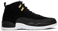 Released in October 2019 . the Air Jordan 12 Retro ‘Reverse Taxi’ comes dressed in black and white . flipping the base colors on the popular ‘Taxi’ colorway. The AJ12 silhouette?Dfirst seen in November 1996 and worn by Michael Jordan as his Chicago Bulls pursued and claimed their fifth world championship?Dis inspired by the national flag of Japan and features a premium construction that helps promote a high degree of durability. Top Basketball Shoes, Jordan Model, White Cement, Air Jordan 12, Jordan 8, Air Jordan 12 Retro, Jordan 12 Retro, Jordan 12, Jordan 2