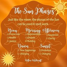 CO Mountain Witch on Instagram: "Remember that Sunday is the Sun’s day and he is all about success, radiance, positivity, and vitality. We often time things with the moon but forget that the sun holds tremendous power for our spells as well. . . . . .. . . . . . . #sundayvibes #sunmagic #sunmagick #sunspell #sundayenergy #sunwitch #sunritual #sunwitchcraft #sunday #sundaymagic #sunenergy #spellwork #daytimemagick #daymagic #witchcraft #witchyvibes #witchy #witchythings #divinemasculine #witchywo Sun Phases, Mountain Witch, Sun Worship, About Success