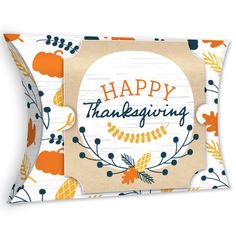 a thanksgiving card with the words happy thanksgiving on it