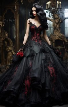 Alt Wedding Dress Aesthetic, Vampire Princess Dress, Black Purple Wedding Dress, Elegant Vintage Dresses Victorian Gowns, Vampire Ball Outfit, Dark Purple Wedding Dress, Goth Victorian Dress, White Gothic Wedding Dress, Elegant Goth Wedding