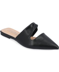 in stock Black Ballerina, Slip On Mules, Only Shoes, Pointed Toe Flats, Journee Collection, Black Flats, Ballerinas, Flat Shoes Women, Shoes Flats