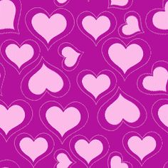 a lot of hearts that are on a red background with pink and white outlines