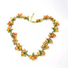 Celebrate Summer With This Lovely Juicy Piece! Glass Beads. Elegant Details. Matching Bracelet And Earrings Available. Elegant Orange Jewelry For Spring, Elegant Orange Spring Jewelry, Peach Colored Jewelry With Colorful Round Beads, Orange Necklace For Spring Gift, Orange Necklace For Spring Season Gift, Summer Orange Flower-shaped Jewelry, Apricot Beaded Round Bead Jewelry, Orange Beaded Flower-shaped Jewelry, Orange Flower Shaped Beaded Necklace For Gift