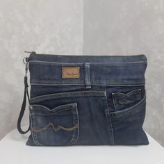 Handmade Vintage denim clutch bag, Casual clutch of distressed shabby jeans | eBay Denim Waist Bag, Denim Clutch Bags, Blue Clutch Bag, Denim Wallet, Casual Clutch