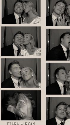 a black and white photo booth for a wedding