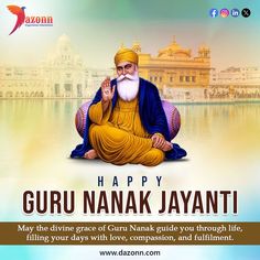 ✨ Happy Guru Nanak Jayanti! ✨ On this sacred day, we honor Guru Nanak Dev Ji’s teachings of love, peace, and equality. May his divine light guide us towards kindness and unity. Let’s celebrate with gratitude and spread harmony everywhere.

#GuruNanakJayanti #GuruNanakJayanti2024 #BlessingsOfGuruNanak #EkOnkar #SatNamWaheguru #GuruNanakDevTeachings #GuruPurab #WaheguruJi Guru Purab, Happy Guru Nanak Jayanti, Nanak Jayanti, Guru Nanak Dev Ji, Guru Nanak Jayanti, Nanak Dev Ji, Light Guide, Dev Ji