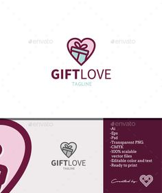 gift love logo template - symbols logo templates