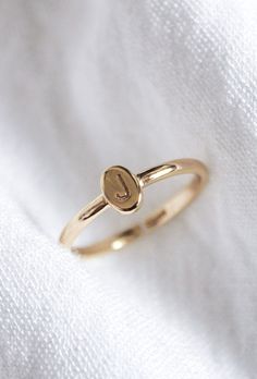 Measurements: Adjustable (Recommended Size 7-9) Materials: Gold Filled J Initial Ring, J Ring, J Letter, J Initial, Initial J, Letter Ring, Ring Simple, Initial Ring, Rings Simple