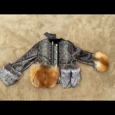 It’s A Beautiful Stylish Jacket For The Holiday. It’s Real Fur. It’s A Size L But Fits Like M Evening Long Sleeve Fur Coat For Fall, Brown Long-sleeved Outerwear For Evening, Brown Long Sleeve Outerwear For Evening, Brown Long Sleeve Evening Outerwear, Luxury Fall Party Outerwear, Designer Long Sleeve Outerwear With Faux Fur Trim, Brown Winter Evening Outerwear, Luxury Party Outerwear With Faux Fur Trim, Designer Fur Coat For Fall