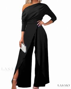 Lasaky - New Trendy Party Jumpsuit with a Sensual Touch Loose Playsuit, Steps Dresses, Party Jumpsuit, Mens Fashion Sweaters, Suspenders For Women, Off Shoulder Jumpsuit, Pullover Mode, Solid Color Sweater, Printed Casual Dresses