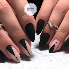 Matte Nail Art, Unghie Nail Art, Black Nail Art, Matte Nails Design, Nail Designs Glitter