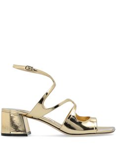 gold-tone leather square open toe low block heel branded insole thin straps ankle strap Sandals Gold, Low Heel Sandals, City Dress, Iconic Bags, Low Block Heels, Summer Beach Wear, Open Toe Sandals, Toe Sandals, Pump Sandals