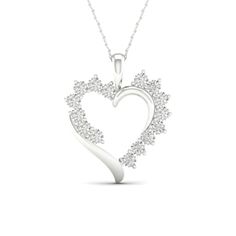 925 Sterling Silver Diamond Heart Pendant Rope Chain Necklace for Women 18inch (1/20 Ct / I2,H-I) Diamond Pendant Necklace | 925 Sterling Silver Jewelry for Women  Who doesn’t love the bling of Diamond,  Especially when they are set in such beautiful Prong setting?  Our Classic Round Diamond Heart Pendant Necklace is Crafted in solid 925 Sterling Silver. It has 18inch Rope Chain and spring-ring clasp for safety.  Our 925 Sterling Silver Diamond Heart Pendant Necklaces are perfect combination for Sterling Silver Heart Pendant Diamond Necklace, Silver Sterling Heart Necklace With Round Cut, Silver Sterling Silver Round Cut Heart Necklace, Silver Heart Necklace In Sterling Silver, Round Cut, Sterling Silver Heart Necklace For Valentine's Day, Sterling Silver Open Heart Diamond Necklace For Valentine's Day, Sterling Silver Round Cut Necklace For Valentine's Day, Silver Necklace With Round Cut For Valentine's Day, Valentine's Day Sterling Silver Diamond Necklace With Open Heart