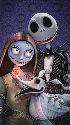 the nightmare before Christmas wallpaper: Jack, Sally, and Zero Nightmare Before Christmas Quotes, Nightmare Before Christmas Pictures, Happy Halloween Pictures, Nightmare Before Christmas Tattoo