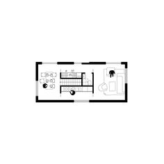 the floor plan for an office with two desks and one living room in it