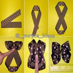 how to make a bow tie out of ribbon and fabric - step by step instructions