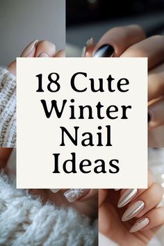 Winter Nail Art Minimalist, Simple Winter Almond Nails, Fingernail Designs Winter, Winter Nails Neutral Classy, Winter Nail Designs Classy Simple, Classy Winter Nails Simple, Winter Wedding Nails Guest, Winter Fingernails, January Nails Ideas Simple Classy