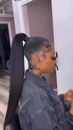 Ponytail Hairstyle Ideas, Sleek Braided Ponytail, Cute Ponytail Hairstyles, Bob Braids Hairstyles, Long Hair Ponytail