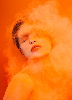 Apricot Crush, Creative Shots, Fog Machine, Make Up Hair, Creative Shot, Sunset Orange, Jaune Orange, Orange Aesthetic, Beauty Shoot