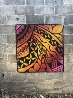 a painting on the side of a brick wall