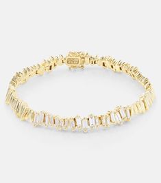 Bracelet With Diamonds, Suzanne Kalan, Diamonds And Gold, Color Names, Prong Setting, Color Design, Gold Bracelet, Diamonds, Yellow Gold