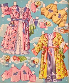 an old children's sewing pattern with baby clothes