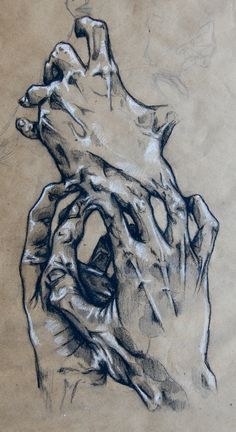 a drawing of a hand holding something in it's palm