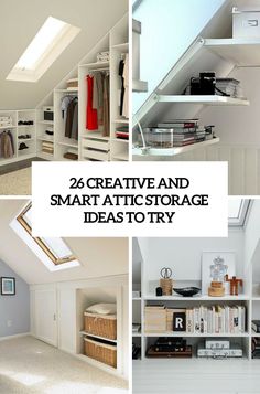 There are a great deal of attic spaces that are often not quite practically decorated, though you can use each and every inch of area and get the advantage of it. If you have an attic area or rooms, you need just to organize the storage right and you will get a lot more priceless […] Attic Storage Ideas, Small Attic Renovation, Attic Storage Solutions, Attic Room Ideas, Small Attics, Attic Bedroom Storage, Eaves Storage, Attic Renovation Ideas, Attic Closet