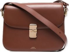 Designer Brown Flap Bag For Everyday, Designer Brown Flap Bag For Business, Designer Brown Shoulder Bag With Turn-lock Closure, Classic Brown Flap Bag With Detachable Strap, Brown Turn-lock Flap Bag For Work, Everyday Luxury Brown Flap Bag, Designer Brown Flap Bag With Adjustable Strap, Brown Saddle Bag With Turn-lock For Work, Brown Saddle Bag For Work With Turn-lock Closure