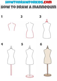 how to draw a mannequin step by step instructions for kids and beginners