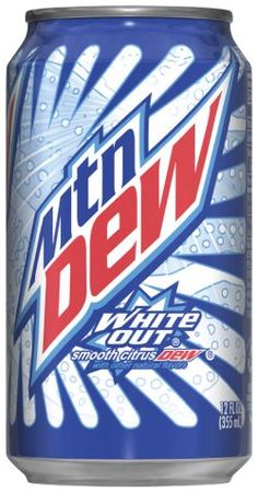 a can of mountain dew on a white background